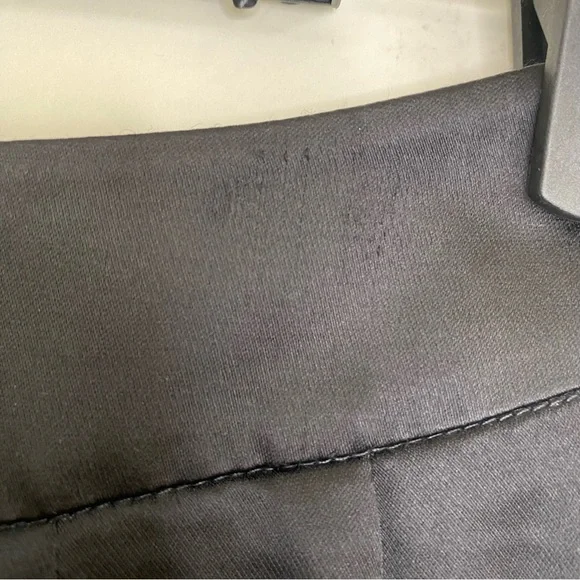 90s Y2K black satin straight leg pants S - Picture 10 of 11